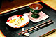 おつまみと一緒に--ひょうたん盃ぐいのみ（赤）