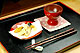 おつまみと一緒に--ひょうたん盃ぐいのみ（赤）